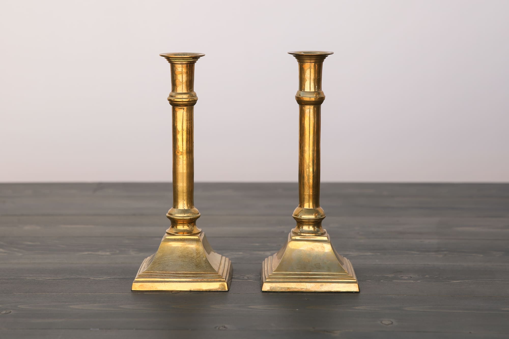 Set of Two Vintage Brass Candle Sticks - Out Of The Dust Rentals