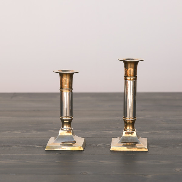 Vintage Brass Candle Holders - Out Of The Dust Rentals